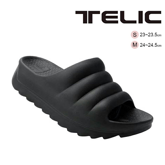 TELIC テリック サンダル W-CLOUD ダブルクラウド レディース コンフォートサンダル サンダル ブランド クッション性 衝撃吸収性 黒 ブラック タウンユース 室内履き ラク 歩きやすい 痛くならない 運動 EVA 軽量 サポート スリッパ 負担軽減 抗菌 健康 医師の推奨商品