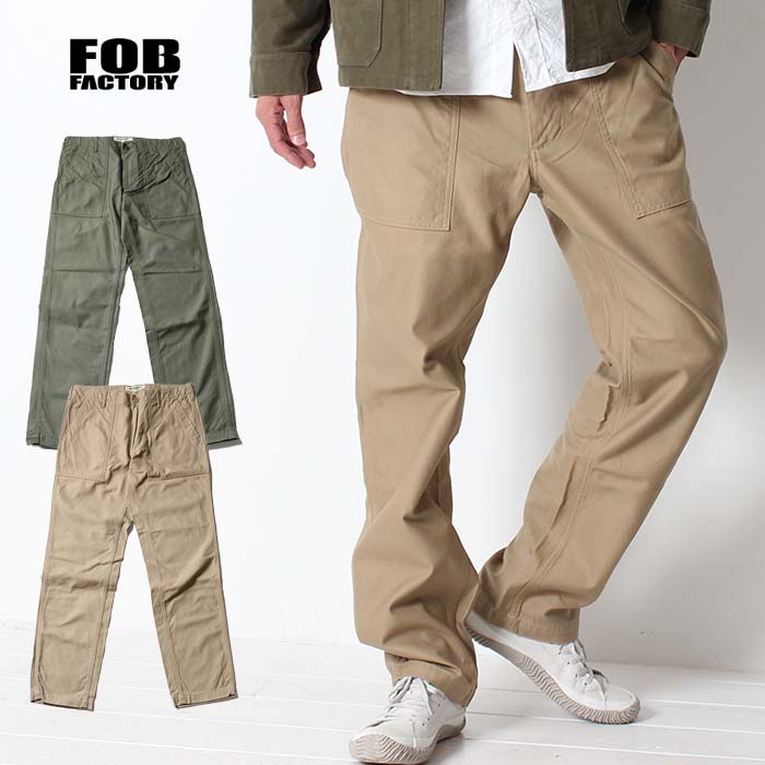 楽天市場】S-XL FOBファクトリー バックサテン ベイカーパンツ