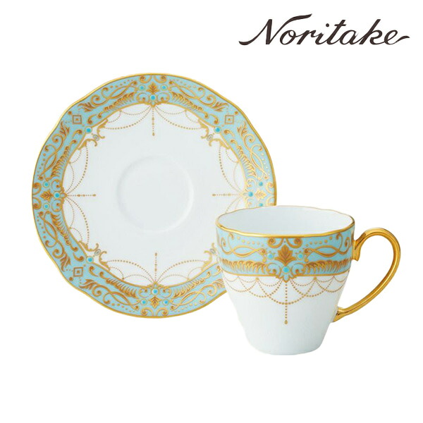 オマージュ 寄せ合わせ 珈琲 優勝杯＆平円盤 （藍白絵唐草文） 〈H-772J/T2403〉 ノリ竹 食器 碗皿