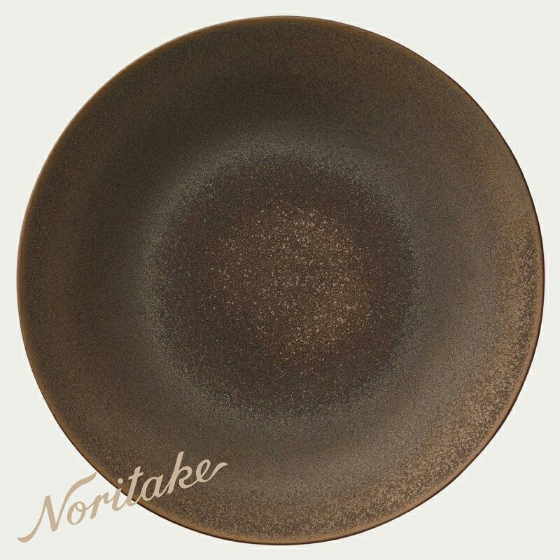 オリッジ 28糎 クープ一皿 （茶） 〈10-587J/94921〉 ノリ竹 置き目品 泊まり 食べ物屋 お役目用 労働者階級青少年 食器 皿 かざり付ける箱なし