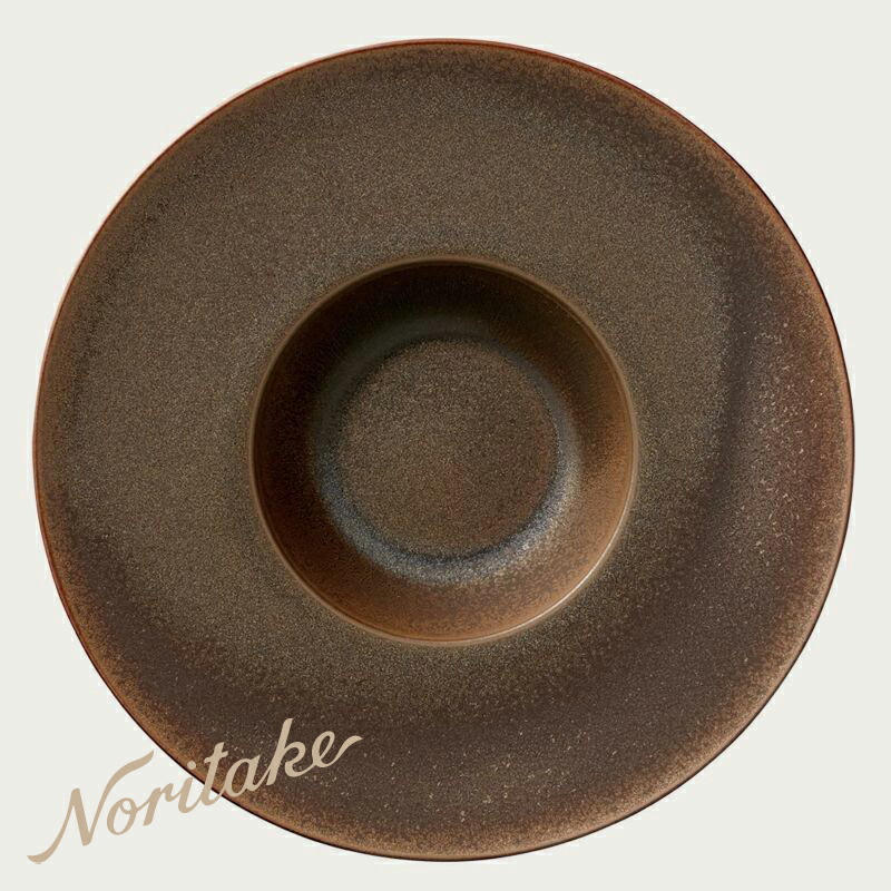 オリッジ 27.5糎 ディッププレート （茶） 〈10-587J/94998〉 ノリ竹 置き目品 泊まり 食べ物屋 お役目用 労働者階級青少年 食器 皿 かざり付ける箱なし