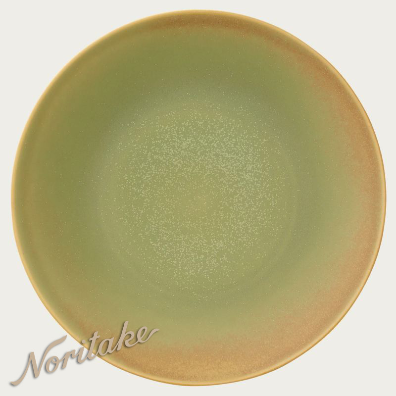 オリッジ 28糎 クープ一皿 （草） 〈10-590J/94921〉 ノリ竹 置き目品 泊まり 食べ物屋 お役目用 労働者階級青少年 食器 皿 かざり付ける箱なし