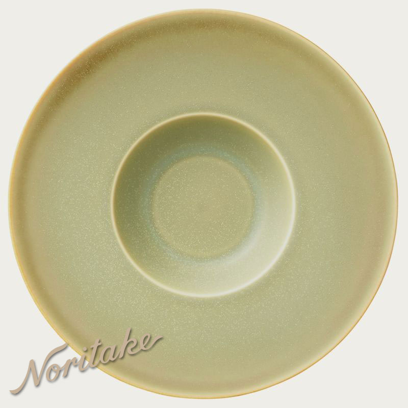 オリッジ 27.5糎 ディッププレート （草） 〈10-590J/94998〉 ノリ竹 置き目品 泊まり 食べ物屋 お役目用 労働者階級青少年 食器 皿 かざり付ける箱なし
