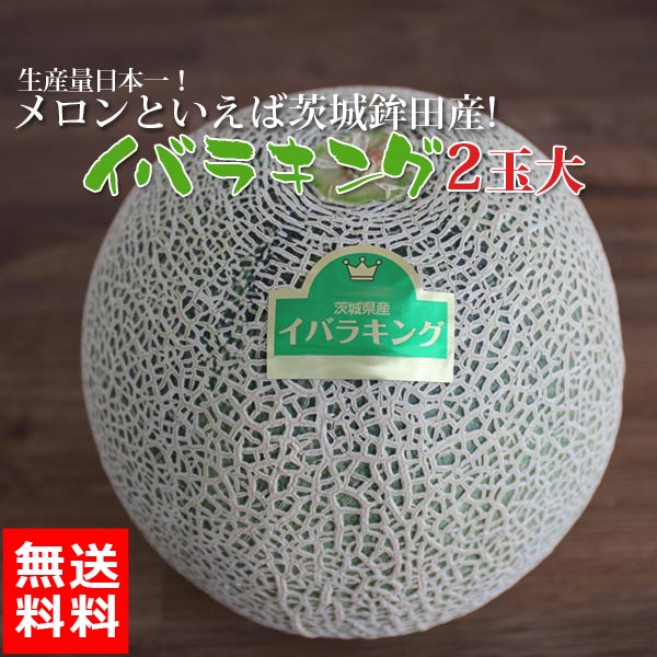 楽天ランキング受賞！ 【送料無料】茨城 メロン イバラキング 2玉 4L ほこいち農園 茨城 茨城県 鉾田 緑肉 青肉 茨城メロン 鉾田メロン (収穫次第順次出荷) (同梱不可) めろん フルーツ 果物 内祝い ギフト プレゼント プレミアムメロン