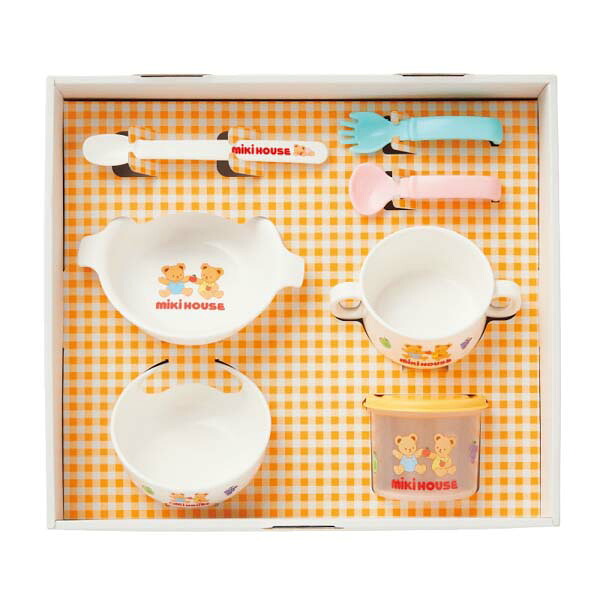 ミキハウス テーブルウェアセット 〈46-7154-685〉 SGR8A {ベビー食器