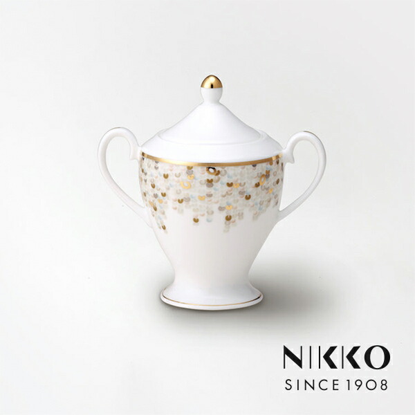【当日さし出し】 NIKKO(ニッコー) SPANGLES(スパングルス) 三盆白 (200竓) 〈12471-6370〉 瀬戸もの キャニスター 勝手もと装置 今めかしい 保護すること容れもの 調味料入れ ストッカー 労働者階級操作手順 スパンコール 金 ゴールド 白 白いこと 食洗機可