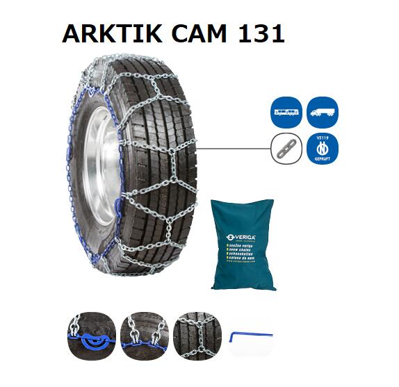 VERIGA 金属タイヤチェーン ARKTIK CAM131 タイヤチェーン　適合サイズ 255/60-19.5 235/70-17.5 245/70-17.5 225/75-17.5 235/75-17.5 245/75-17.5 265/75-16 235/85-16 8-19.5 8.25-16 31X11.5-15｜JYONAN-HD