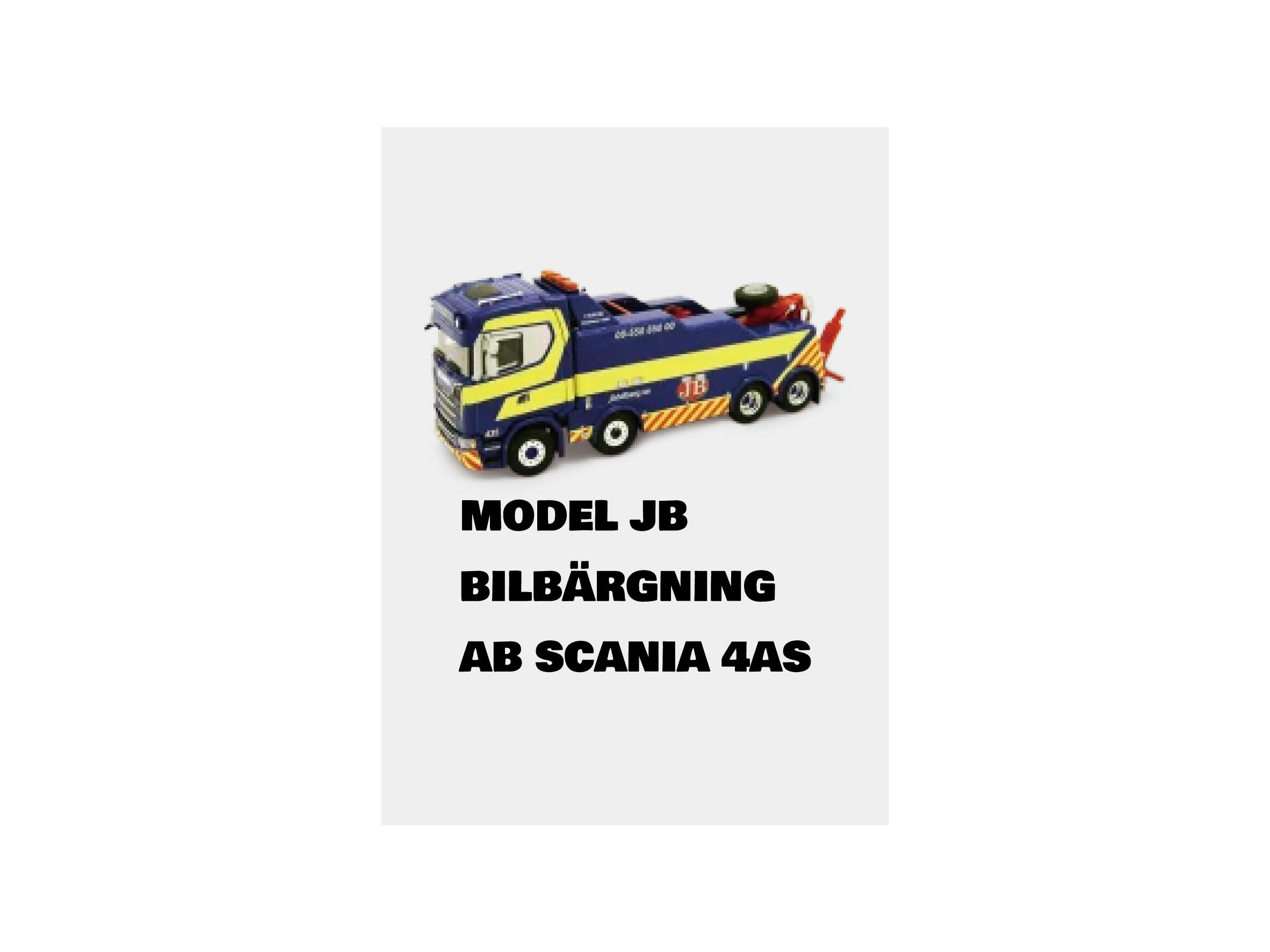 モデルカー JB BILB・・RGNING AB SCANIA 4AS 1/50 ダイキャスト製 レッカー車 大人 子供 模型 ギフト