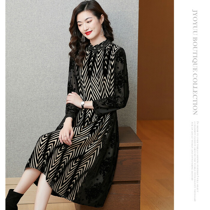 新品即決 全品13 Offクーポン2点以上で ワンピース 大きいサイズ ワンピース レディース フォーマル ロング ドレス ロング ベロアドレス ワンピース 秋冬 レディース ワンピース ロング ワンピース 長袖 お呼ばれ ワンピース 30代 40代 50代 お宮参り 七五三