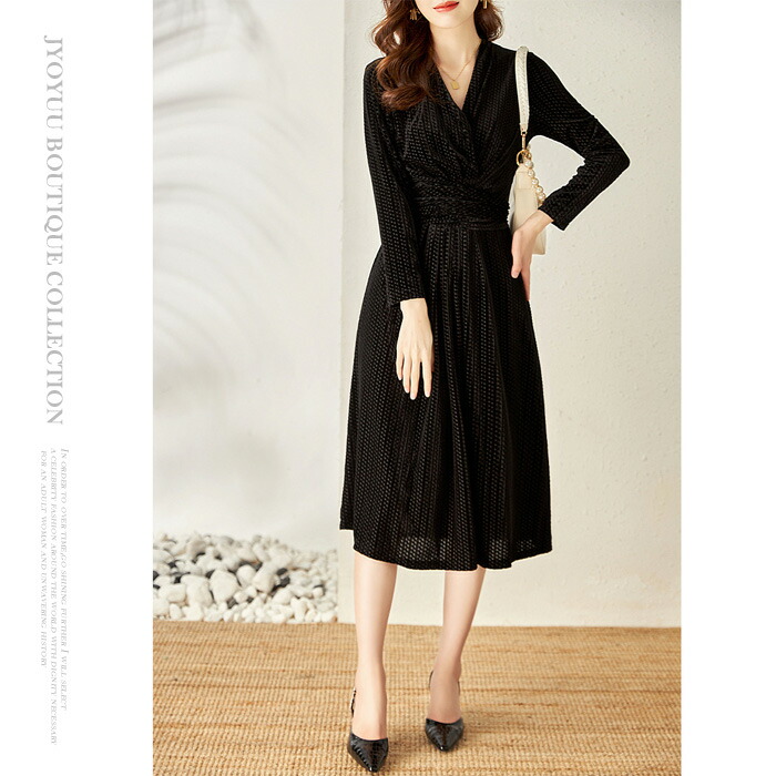 全品13 Offクーポン2点以上で フォーマル ワンピース 結婚式 ワンピース 秋冬 レディース ワンピース 長袖 ドレス ワンピース レディース ロング パーティードレス ベロアワンピース きれいめ お呼ばれ ワンピース 着痩せ 30代 40代 50代 入学式 卒業式 七五三 お宮参り