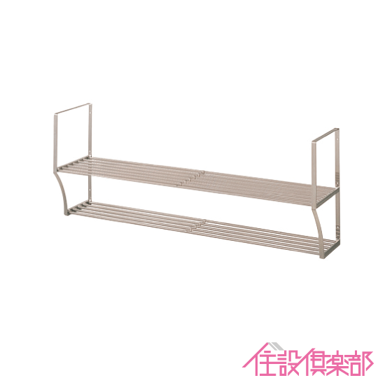 楽天市場】ステンレスパイプ棚 二段タイプ 120cm 2SPT-120 クリナップ