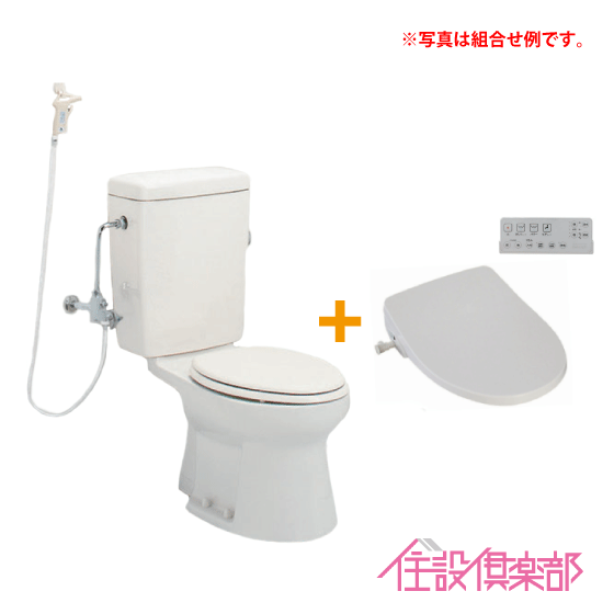 簡易水洗便器 簡易水洗トイレ サンクリーン(手洗なし) 温水洗浄便座(リモコンタイプ)セット AF400LR931 アサヒ衛陶
