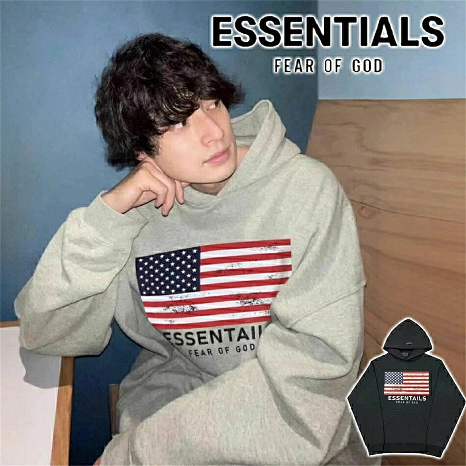 「期間限定セール」ESSENTIALS エッセンシャルズ 厚い パーカー メンズ レディース FOG CRAZY ESSENTIALS FEAR OF GOD プルオーバー ロゴ パーカー ビッグサイズ 冬 冬服
