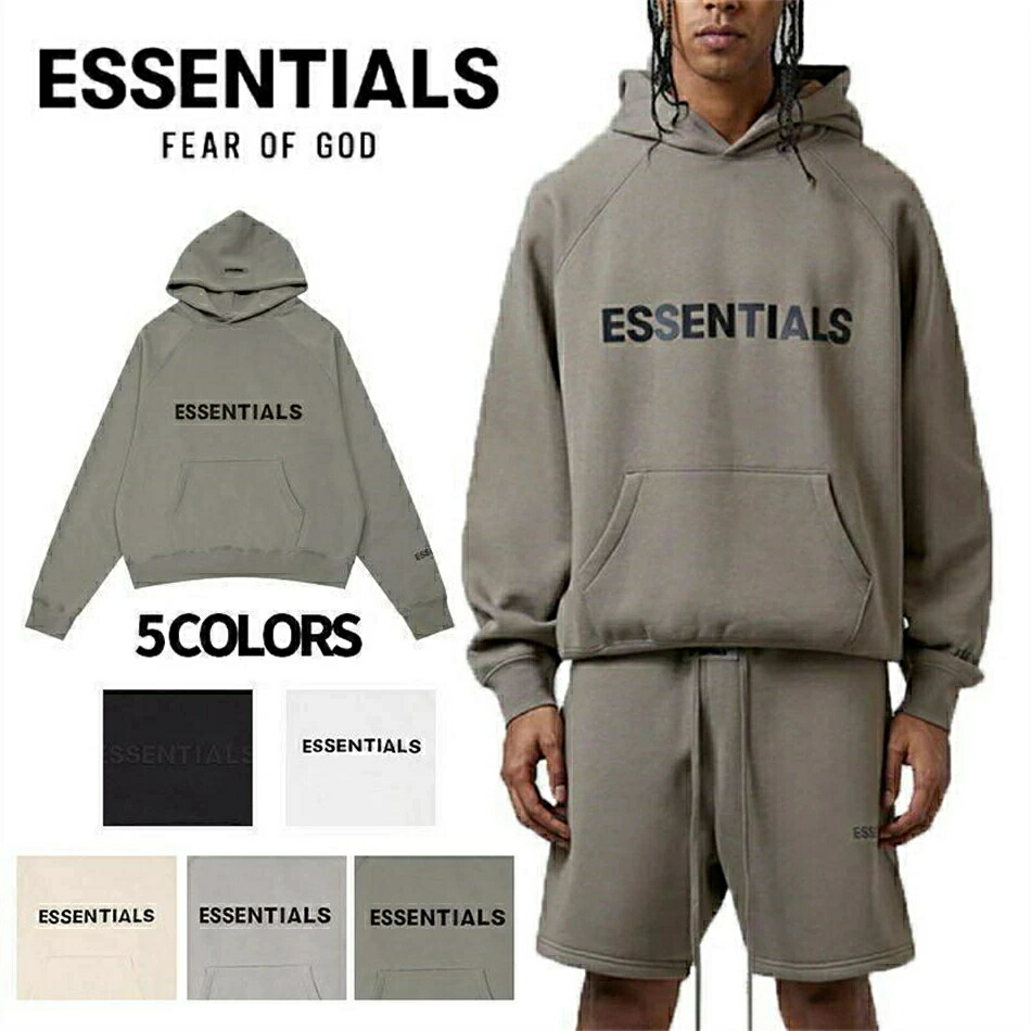 ESSENTIALS エッセンシャルズ パーカー メンズ レディース 20SS 3D SILICON BOXY HOODIE ティーシャツ ロゴタイプ パーカー ビッグ大きさ