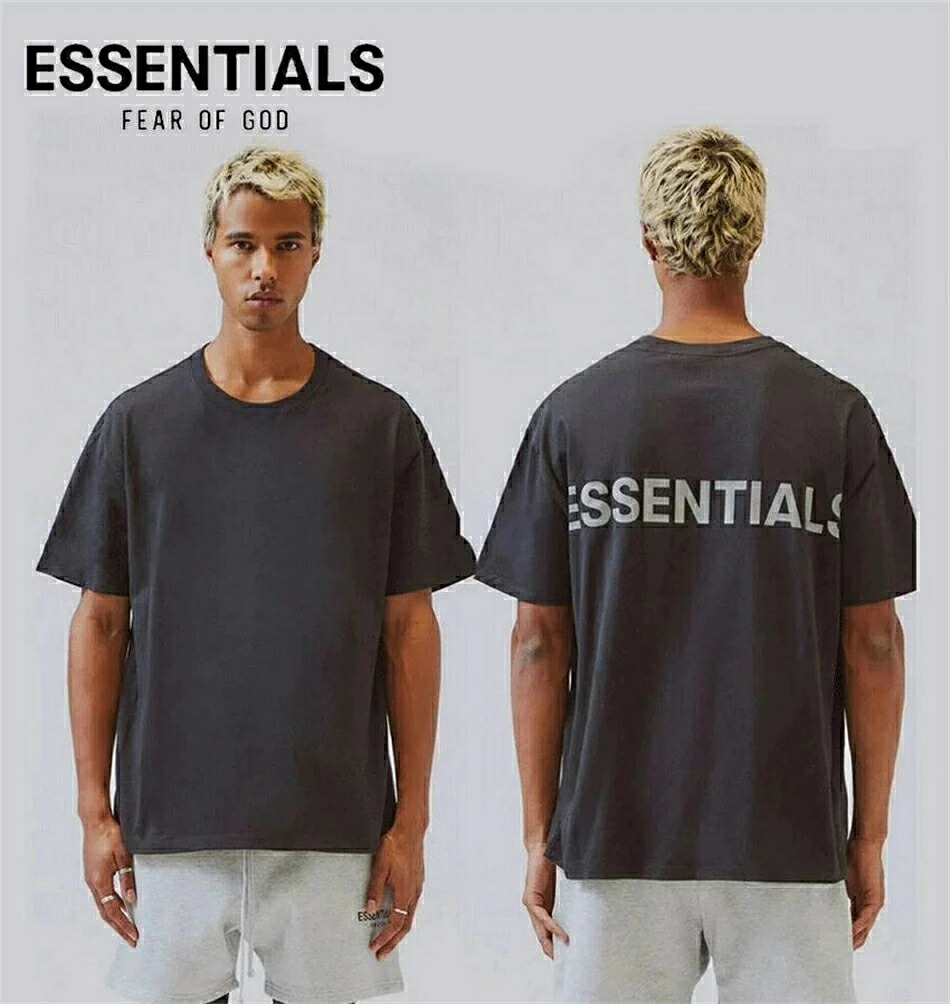 ESSENTIALS エッセンシャルズ Tシャツ 半袖 メンズ レディース Logo T-Shirt 反射 ロゴ Tシャツ ブラック ホワイト