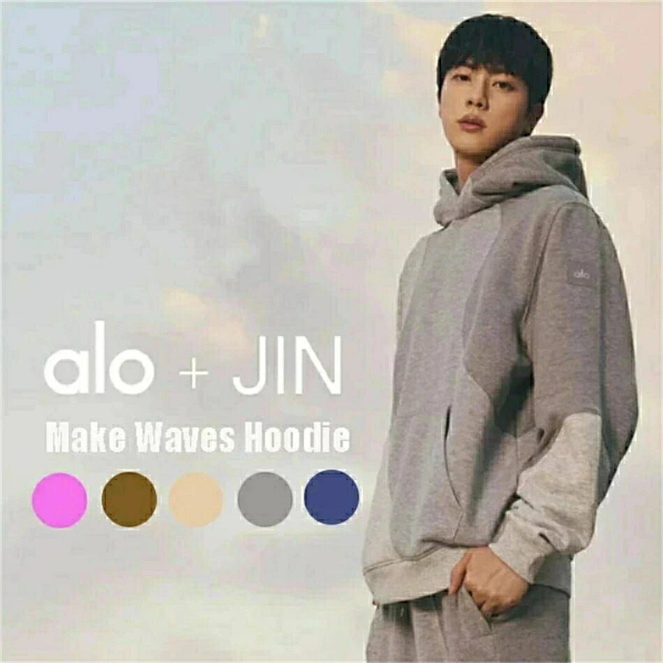 【 SALE10%OFF】NEW ★ALO yoga★ ALO+JIN 箭 堅苦しさ ウェーブパーカー ミリオンセラーパーカー BTS JIN グローバルアンバサダー着任 Make Waves Hoodie ジン着付ける 今めかしい スポーティー 御召しもの 瑜伽御召しもの 汗水 ユニ一発やる 表現スタイル 大層らしい大いさ 新色