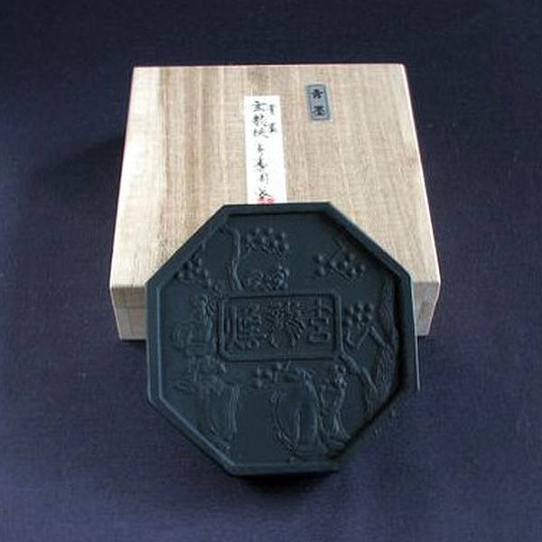 古墨 青墨 楽天市場】喜壽園製 古墨 秘蔵青墨『墨寶』6.5丁型|書道 書道墨