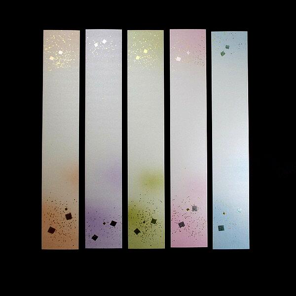 楽天市場】5色セット 歌用短冊 5枚入り｜書道 書道用品 和紙 作品制作