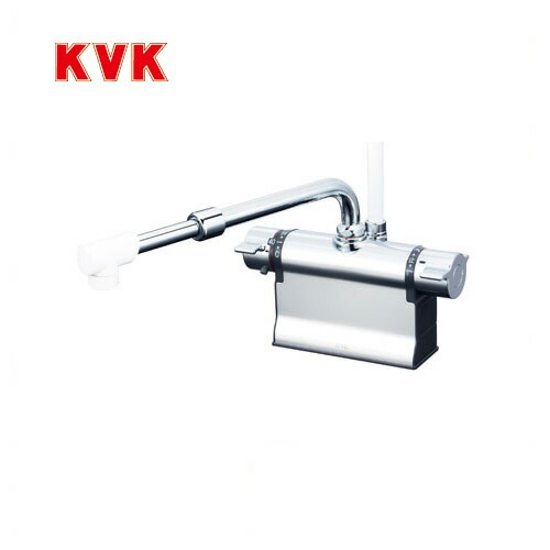 [KF3011TSJ] KVK 浴室水栓 シャワー水栓 サーモスタットシャワー金具 デッキ形（台付き） 伸縮自在パイプ付（220mm～350mm） 快適節水シャワー 逆止弁 可変ピッチ式 取付穴径（mm）：φ22～φ24 蛇口 【送料無料】 デッキタイプ おしゃれ