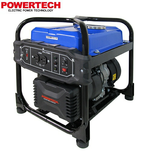 楽天市場】パワーテック 発電機 インバーター ガソリン 1.7kVA 100V