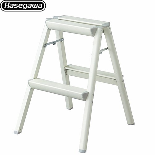 [SE-6a] 長谷川工業 はしご・脚立 踏台 SE 2段 最大使用質量：100kg ステップ幅70mm シルバー 【送料無料】【直送 代引・時間指定 不可】