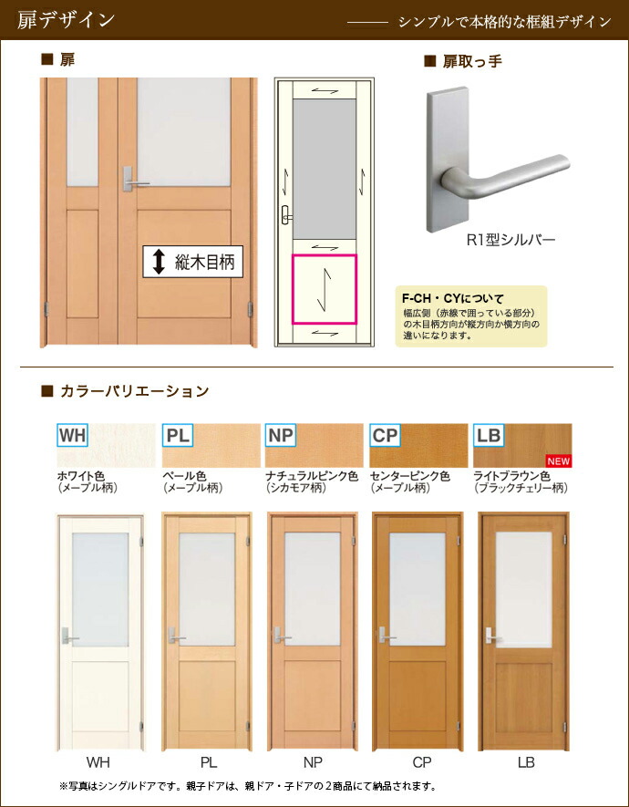 Woodone ウッドワン ソフトアートシリーズ親子ドア Nタイプ Cdf4fch M H サイズオーダー可能 内装 ドア 戸 開き戸 激安 Diy Prevencaobrasil Com Br