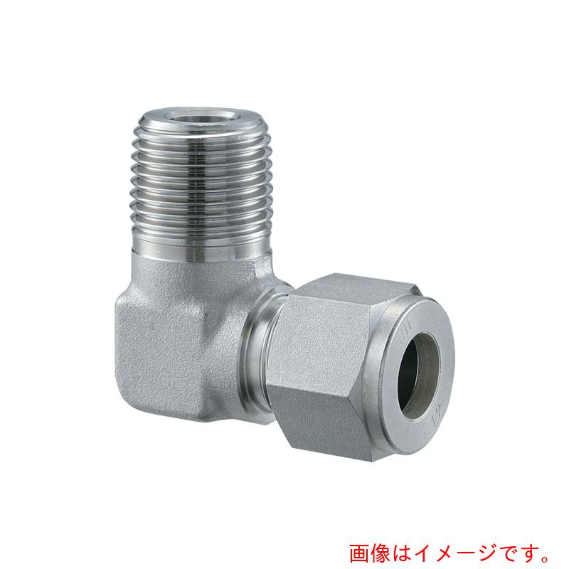 フジトク ハーフエルボ Φ１５×３／８ ステンレス鋼鋼管用 Ｗフェルールフィッティング ＳＵＳ３１６ 【品番：ME-15-3】