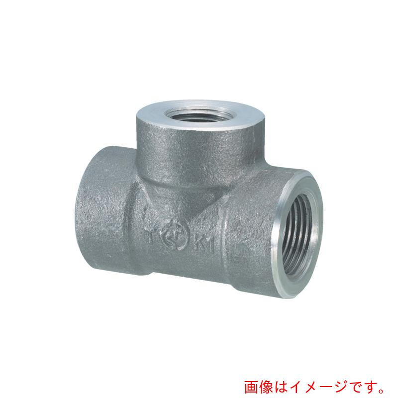 フジトク 径違いチーズ 異形 ティー 50A×40A 炭素鋼 ねじ込み 【品番:T-PT-50AX40A】