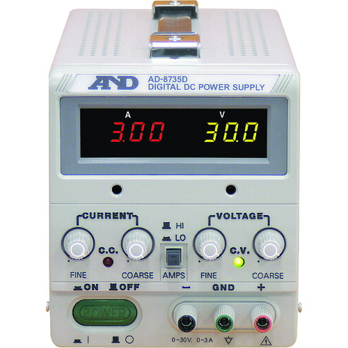 エー・アンド・デイ（A\u0026D） 直流安定した化ワット数 ＡＤ８７３５Ｄ（３０Ｖ－３Ａ） 原則として（ＩＳＯ）目盛り調整付（精神測定検査記録書＋トレサビリティ取り合わせ図） 【品番：AD8735D-00A00】