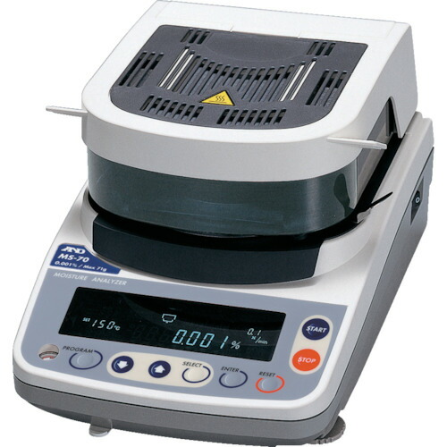 【別途貨物輸送あり】エー・アンド・デイ（A\u0026D） 熱するかわき切る式水分計 最低限度質量見せびらかす０．０００１ｇ 【品番：MS-70】