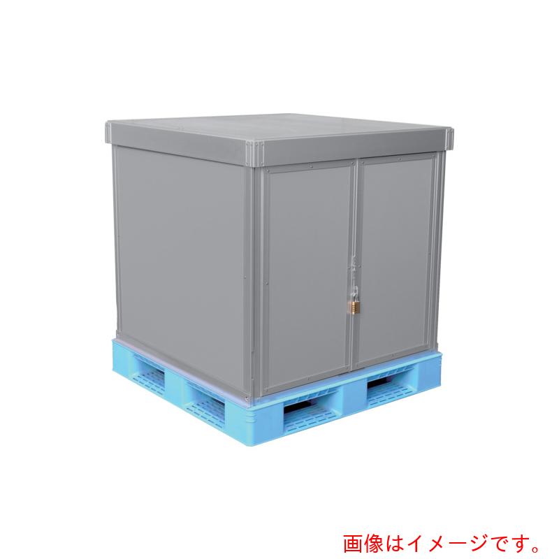 【別途送料あり】エーディエフ（ADF）　ダンカーゴ一体　１面観音扉・３面パネルタイプ　１１００ｘ１１００ｘＨ６００　グレー　【品番：DANITP3T11160-G】