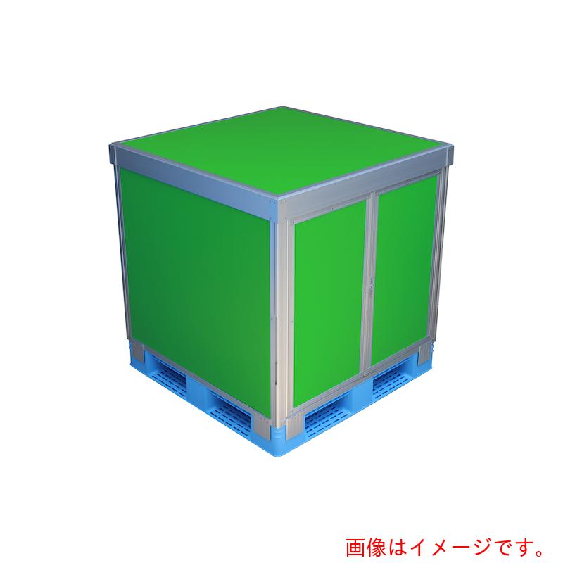 エーディエフ（ADF）　ダンカーゴ分離　１面観音扉・３面パネルタイプ　１１００ｘ１１００ｘＨ５００　グリーン　【品番：DANP3T11150-GR】