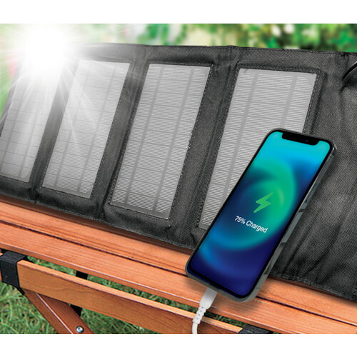 エアージェイ（air-j）　ソーラー充電器７ＷＢＫ　【品番：AJ-NSOLAR7W BK】