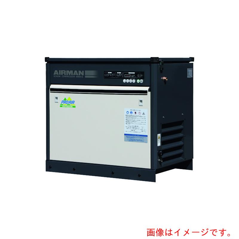 【別途送料あり】AIRMAN スクリューコンプレッサ ドライヤ付 屋外仕様 3.7KW 60Hz 【品番:SMS4ESD-6C】
