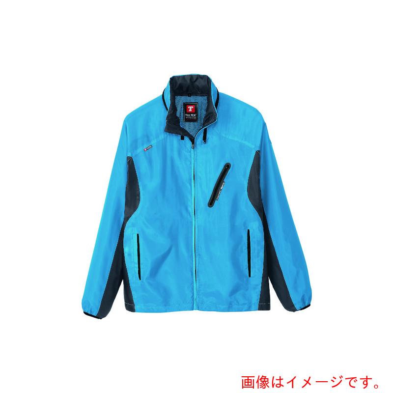 アイトス（AITOZ）　フードインジャケット（男女兼用）　ターコイズ×チャコール　４Ｌ　【品番：10301-127-4L】