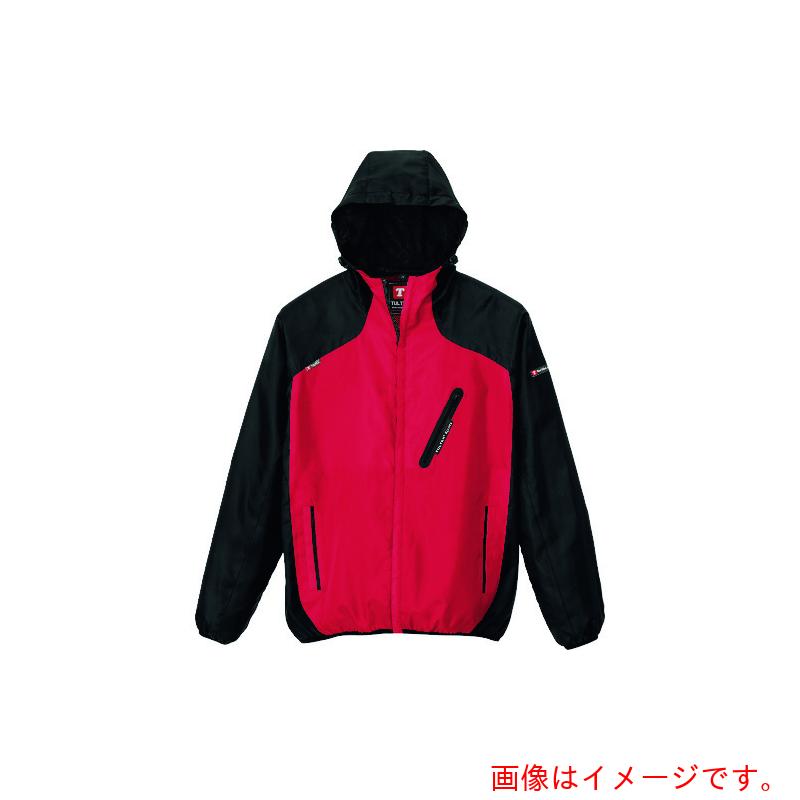 アイトス（AITOZ）　パーカーブルゾン（男女兼用）　レッド×ブラック　４Ｌ　【品番：10302-109-4L】