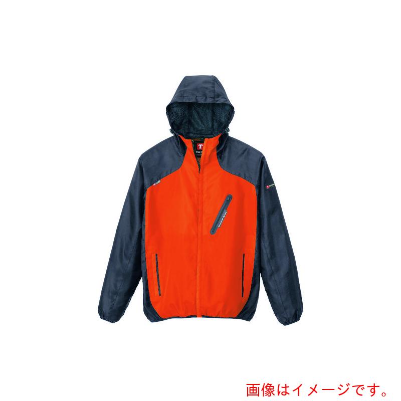 アイトス（AITOZ）　パーカーブルゾン（男女兼用）　オレンジ×チャコール　３Ｌ　【品番：10302-163-3L】