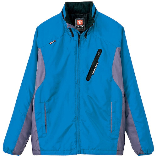 アイトス（AITOZ）　フードイン中綿ジャケット　１０３０４ターコイズＸチャコール　Ｓ　【品番：AZ10304-027-S】