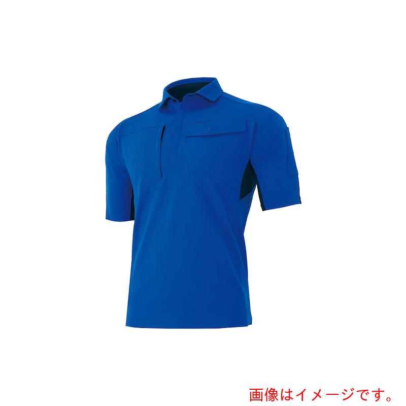 アイトス（AITOZ）　ウルトラストレッチ半袖ポロシャツ（男女兼用）　ブルー　５Ｌ　【品番：AZ10614-006-5L】