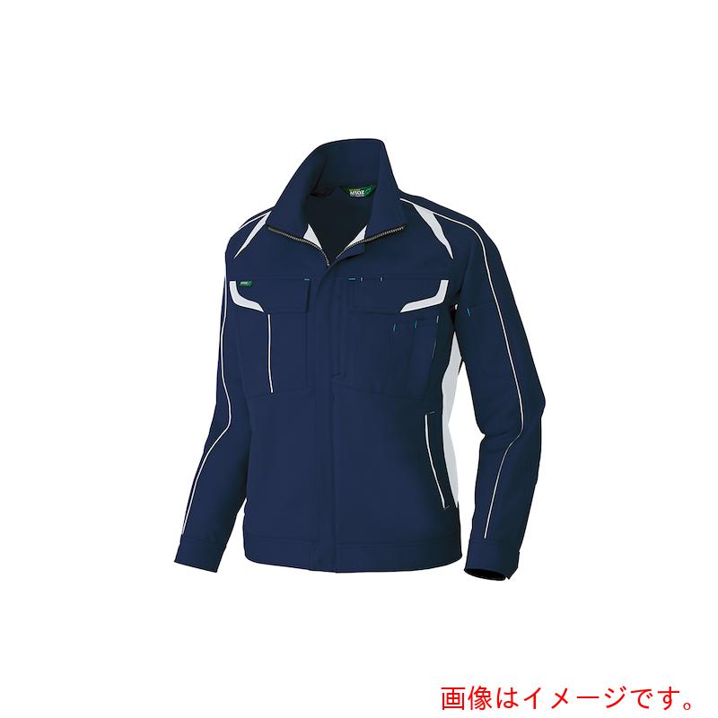 アイトス（AITOZ）　長袖ストレッチブルゾン（エコワーカーストレッチ）　ネイビー　３Ｌ　【品番：AZ1901-008-3L】