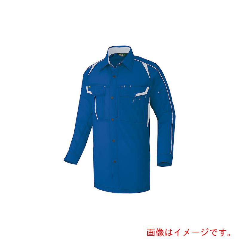 アイトス（AITOZ）　長袖ストレッチシャツ（エコワーカーストレッチ）　ブルー　３Ｌ　【品番：AZ1935-006-3L】