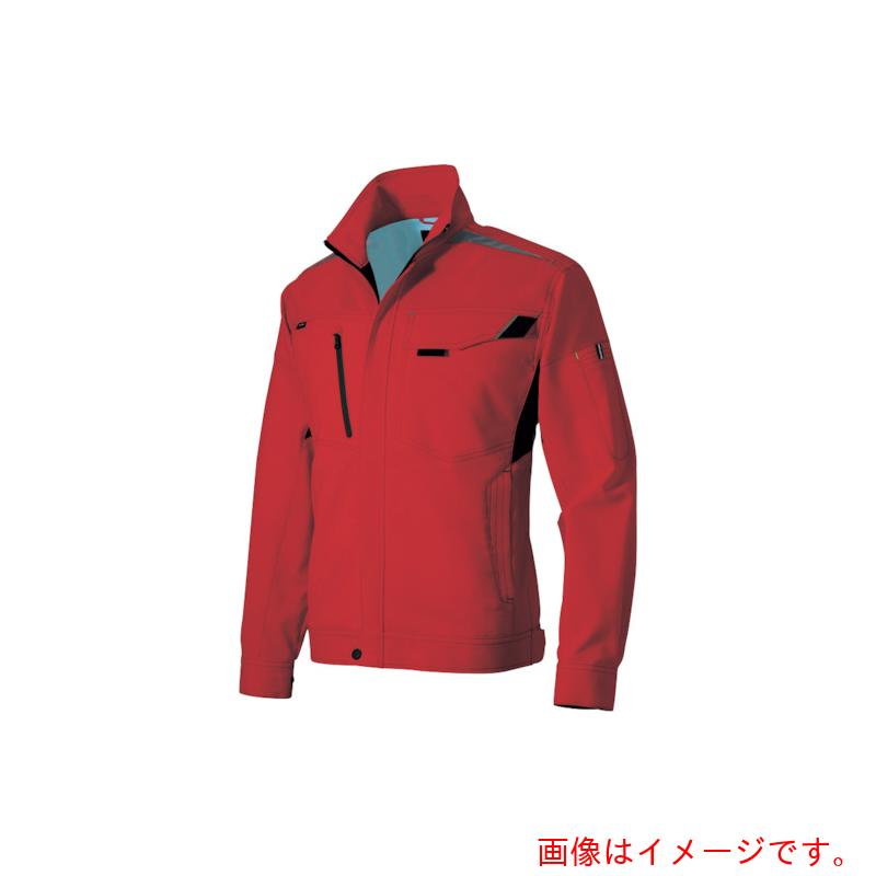 アイトス（AITOZ）　長袖ブルゾンストレッチ裏綿（ライトフィックス）　レッド４Ｌ　【品番：AZ2501-009-4L】