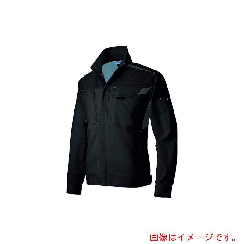 アイトス（AITOZ）　長袖ブルゾンストレッチ裏綿（ライトフィックス）　ブラック６Ｌ　【品番：AZ2501-010-6L】｜住設プロ　店