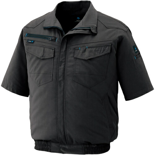 アイトス（AITOZ）　空調服用半袖ブルゾン（空調服ＴＭ）　チャコール　Ｌ　【品番：AZ2998-014-L】