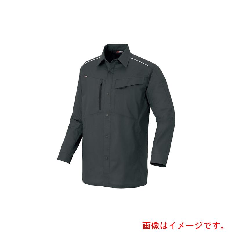 アイトス（AITOZ）　ニュームービンカット　春夏長袖シャツ　チャコールグレー　３Ｌ　【品番：AZ3335-014-3L】