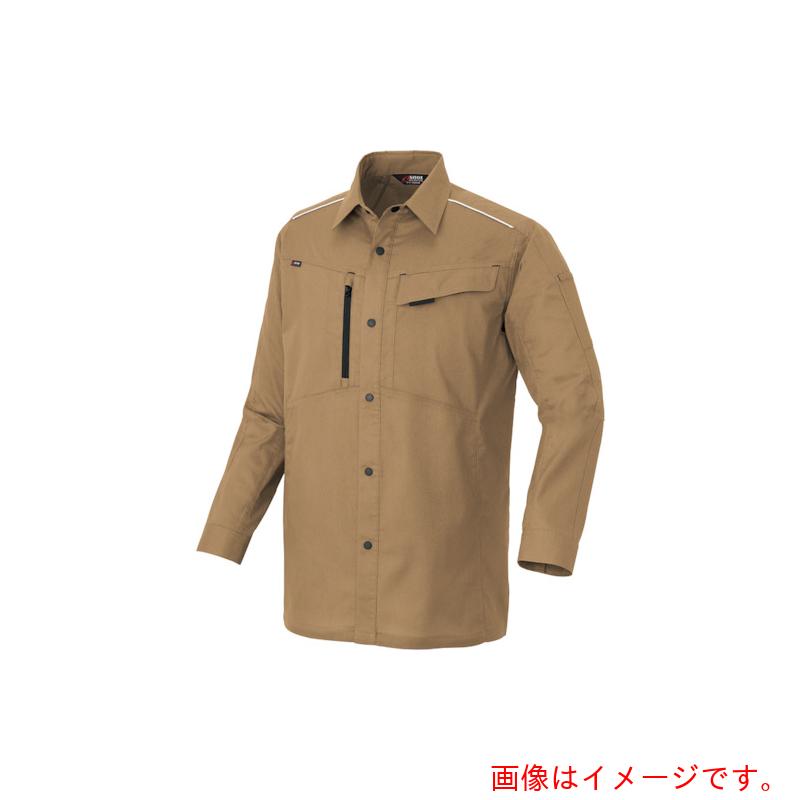 アイトス（AITOZ）　ニュームービンカット　春夏長袖シャツ　カーキ　５Ｌ　【品番：AZ3335-025-5L】