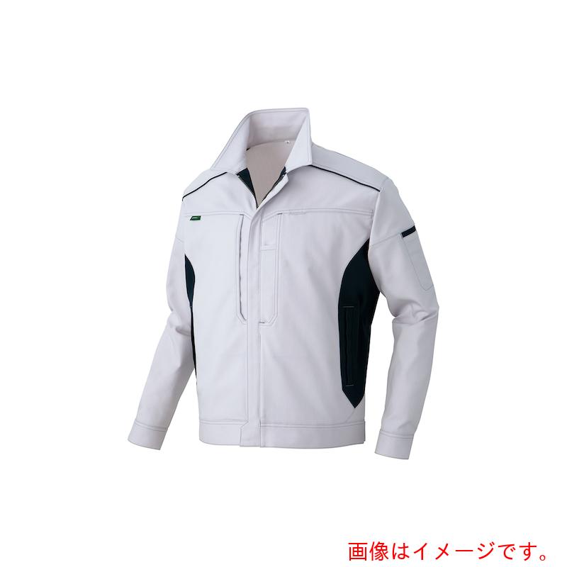 アイトス（AITOZ）　長袖ブルゾン　エコＴＣストレッチ（プラントペット　男女兼用）　シルバーグレー　ＬＬ　【品番：AZ3501-003-LL】