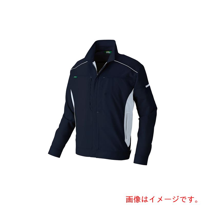 アイトス（AITOZ）　長袖ブルゾン（男女兼用）ＡＺ３５３０　ブラック×シルバーグレー　６Ｌ　【品番：AZ3530-010-6L】