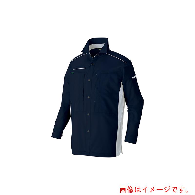 アイトス（AITOZ）　長袖シャツ（男女兼用）ＡＺ３５３５　ブラック×シルバーグレー　Ｍ　【品番：AZ3535-010-M】