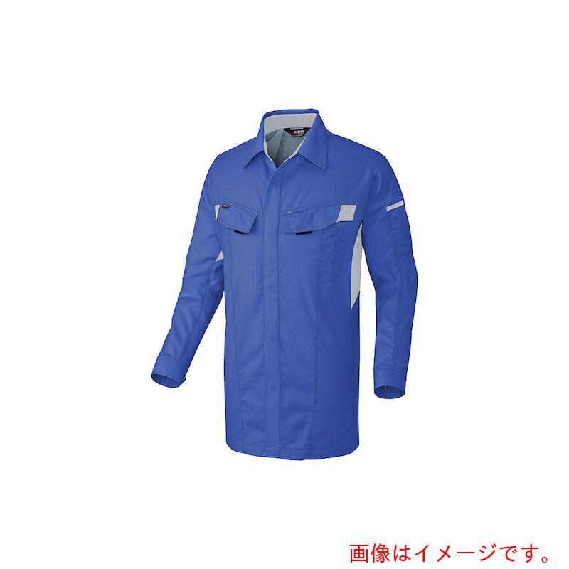アイトス（AITOZ）　綿１００％ムービンカット長袖シャツ　ロイヤルブルー　５Ｌ　【品番：AZ5135-006-5L】